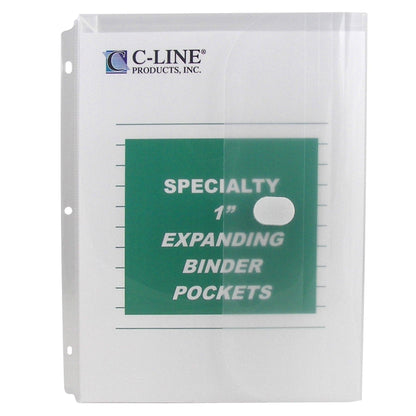 Super Heavyweight Poly Binder Pockets, Clear, Side Loading, 11" x 8.5", Pack of 10 - Loomini