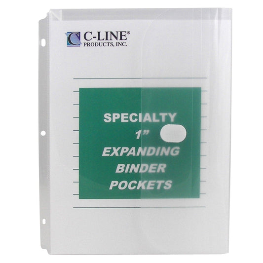 Super Heavyweight Poly Binder Pockets, Clear, Side Loading, 11" x 8.5", Pack of 10 - Loomini