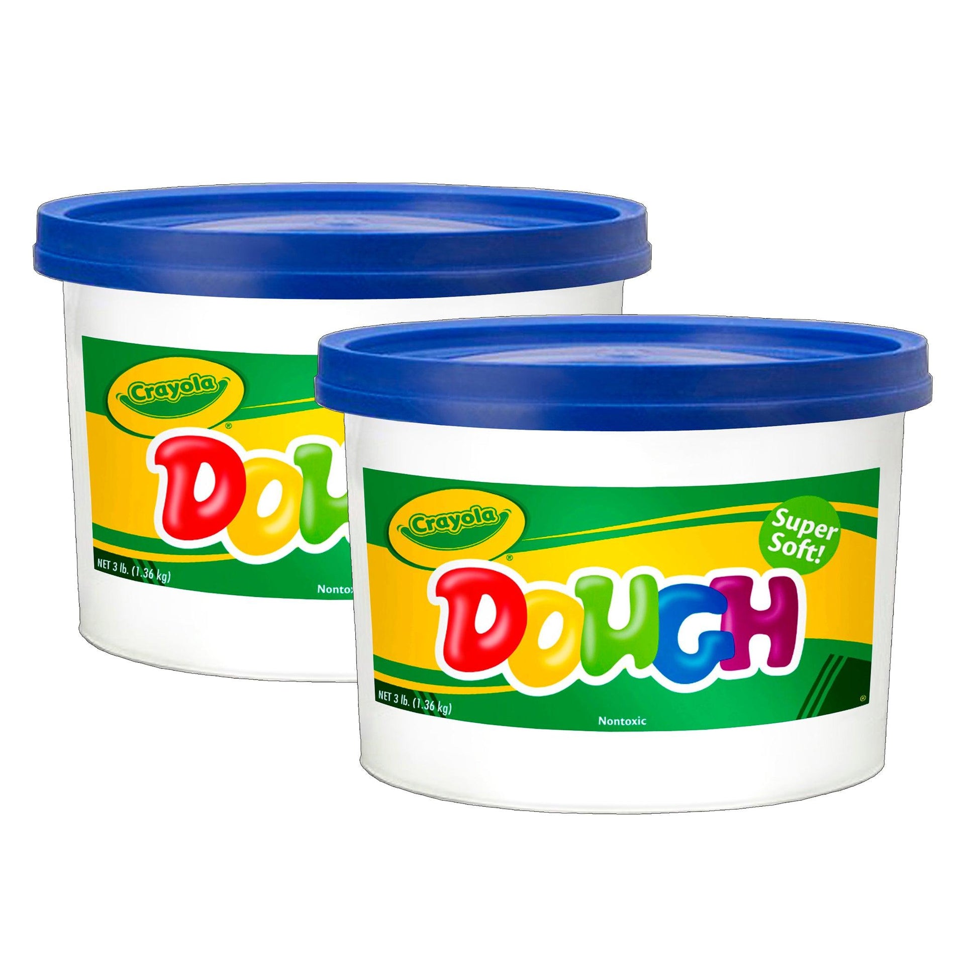 Super Soft Modeling Dough, Blue, 3 lbs. Bucket, Pack of 2 - Loomini