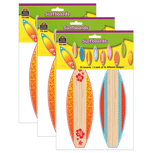 Surfboards Accents, 30 Per Pack, 3 Packs - Loomini