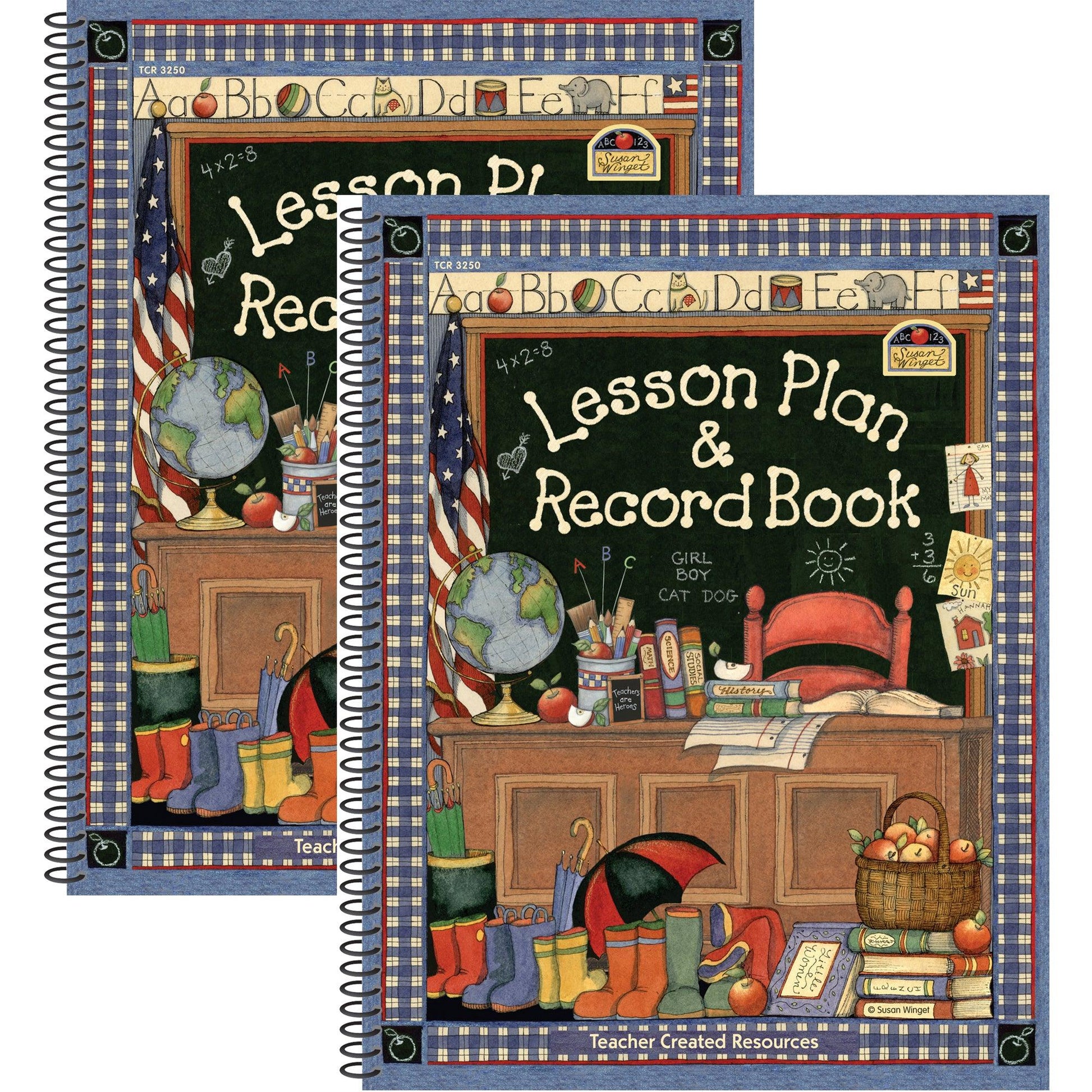Susan Winget Lesson Plan & Record Book, Pack of 2 - Loomini