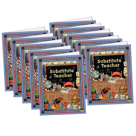 Susan Winget Substitute Teacher Pocket Folder, Pack of 10 - Loomini