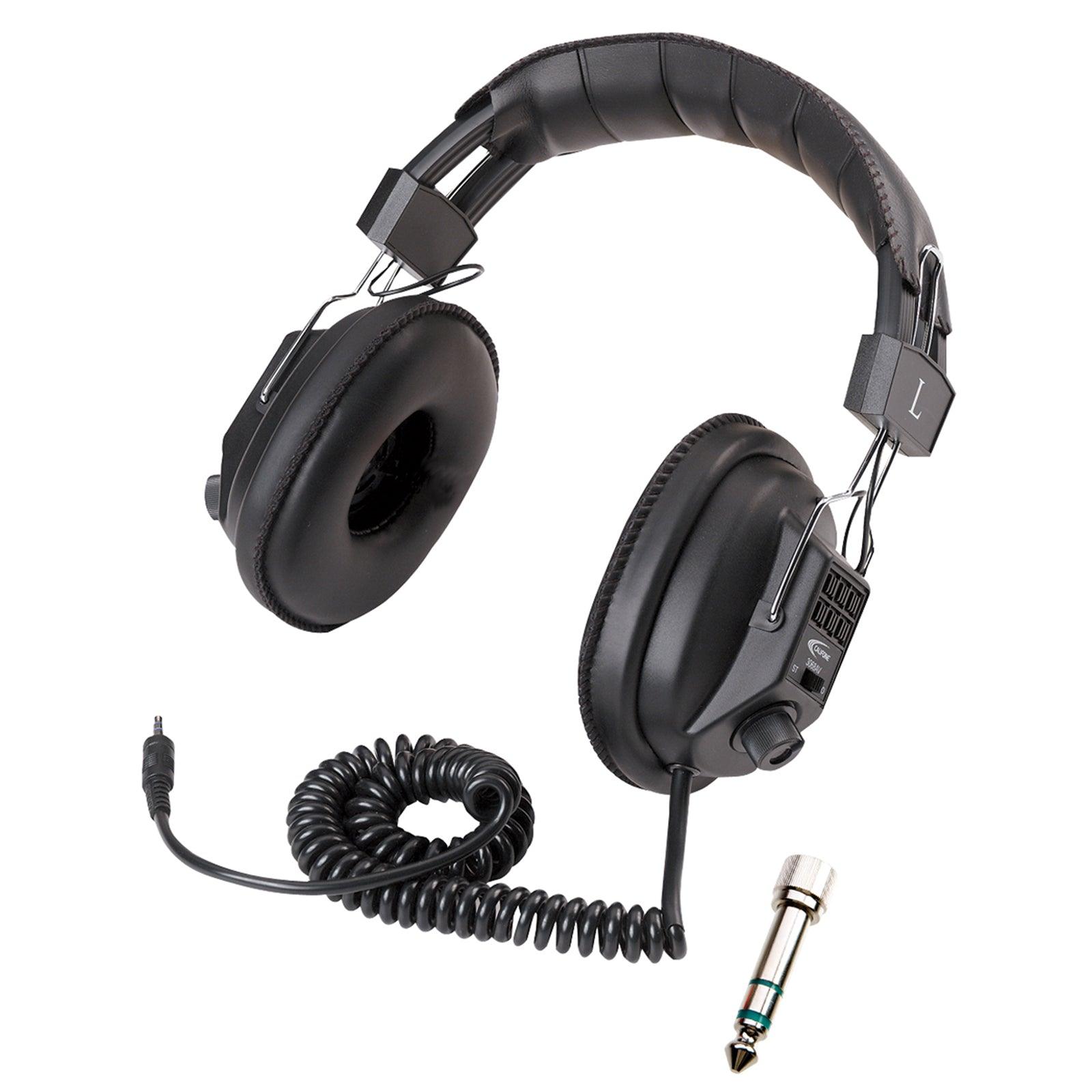 Switchable Stereo/Mono Headphone, with 3.5mm plug and 1/4" adapter - Loomini
