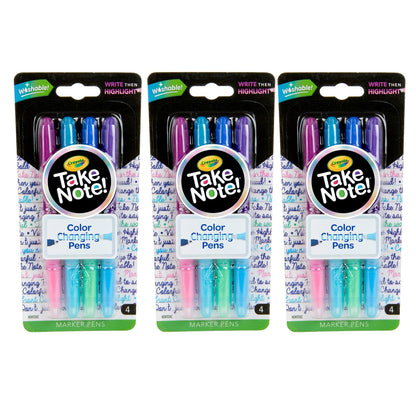 Take Note! Dual Ended Color Changing Pens, 4 Per Pack, 3 Packs - Loomini