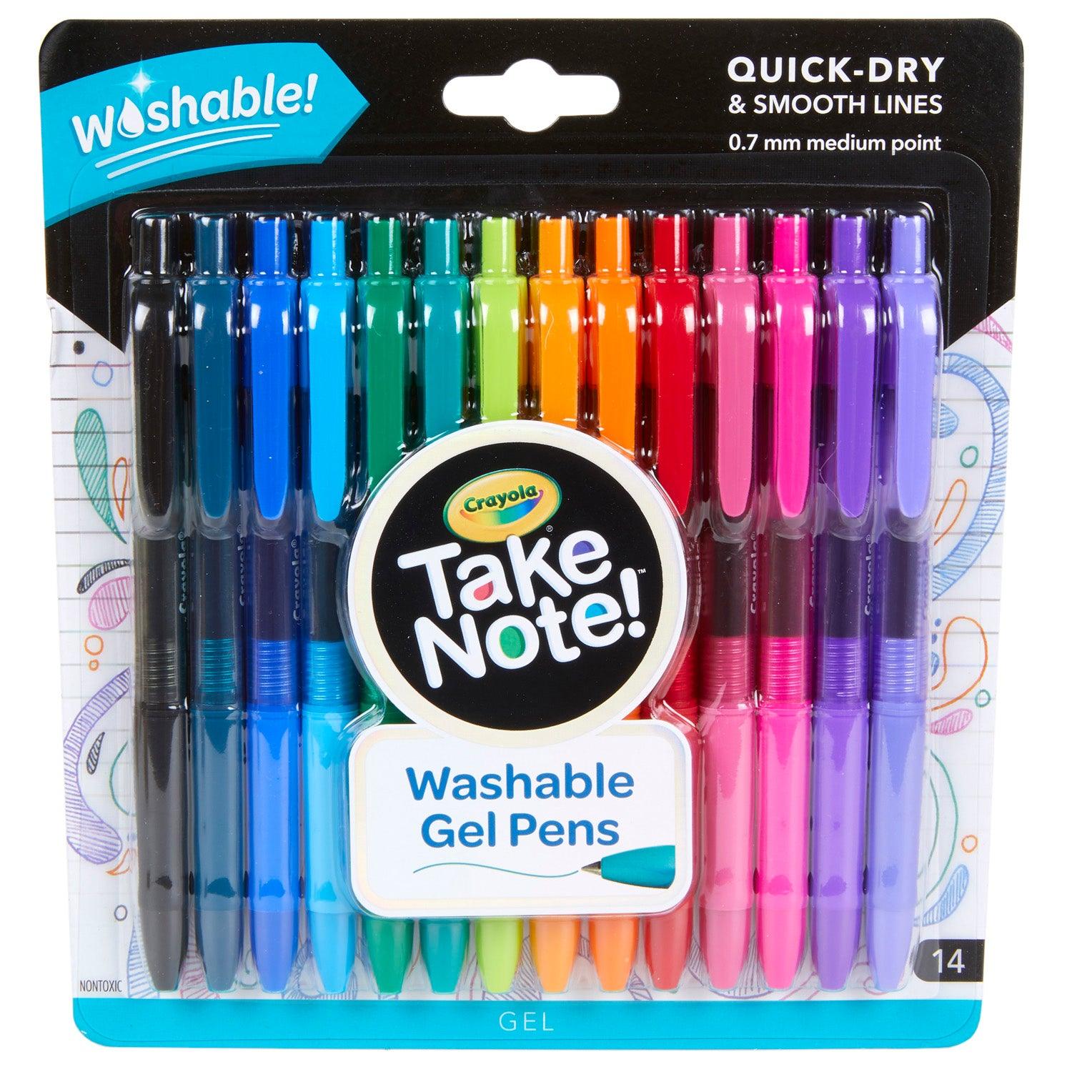 Take Note! Washable Gel Pens, Pack of 14 - Loomini