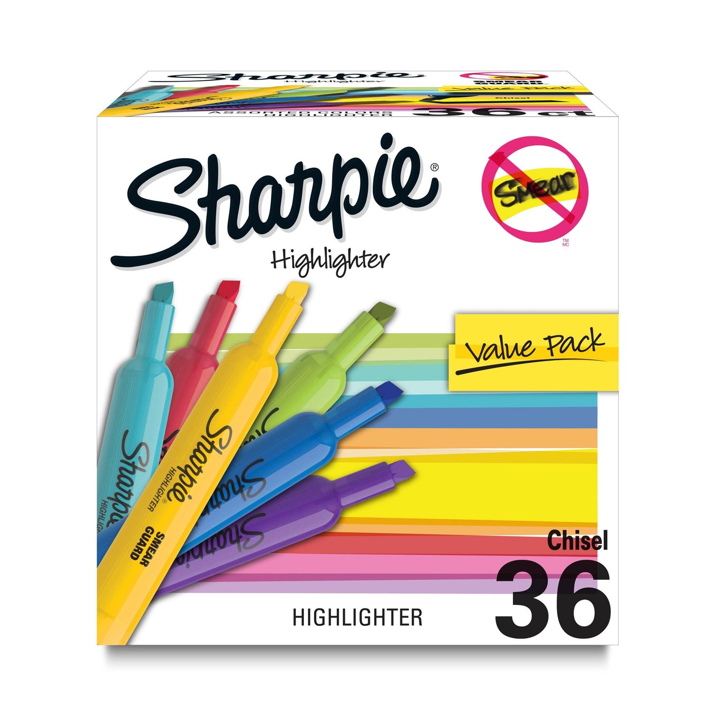 Tank Highlighters, Assorted, Pack of 36 - Loomini