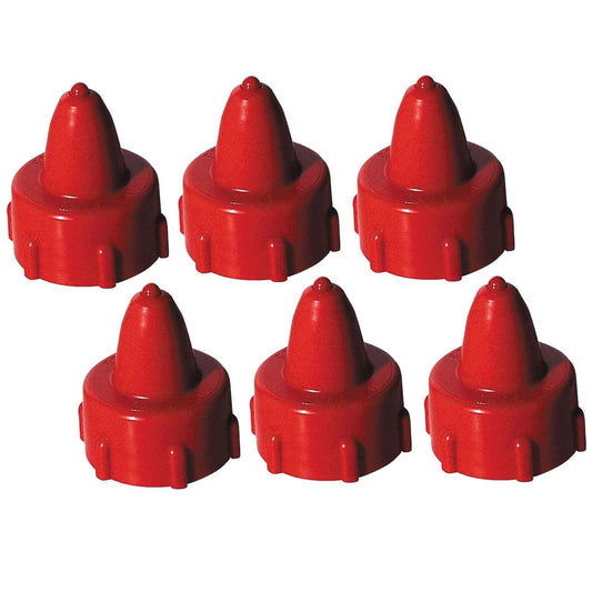 Tap-N-Glue® Glue Cap, Red, 1" Diameter, 6 Caps - Loomini