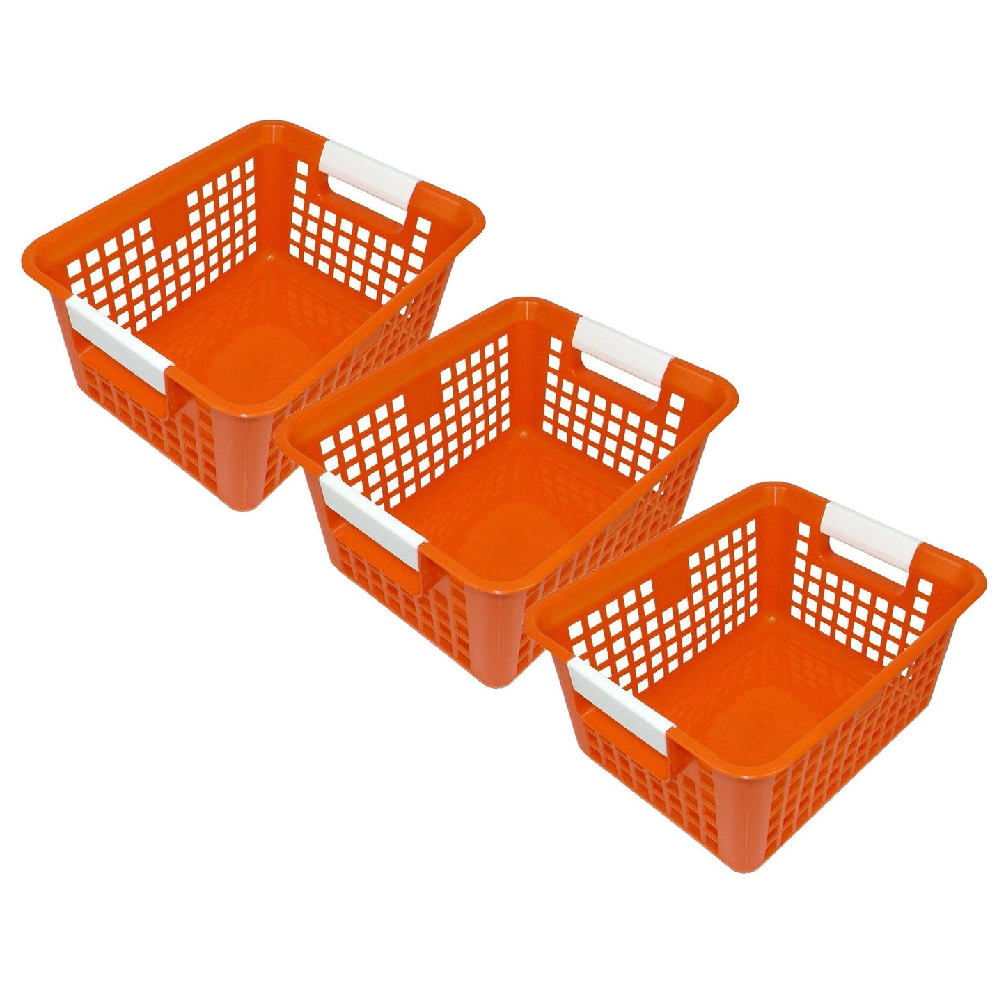 Tattle® Book Basket, Orange, Pack of 3 - Loomini