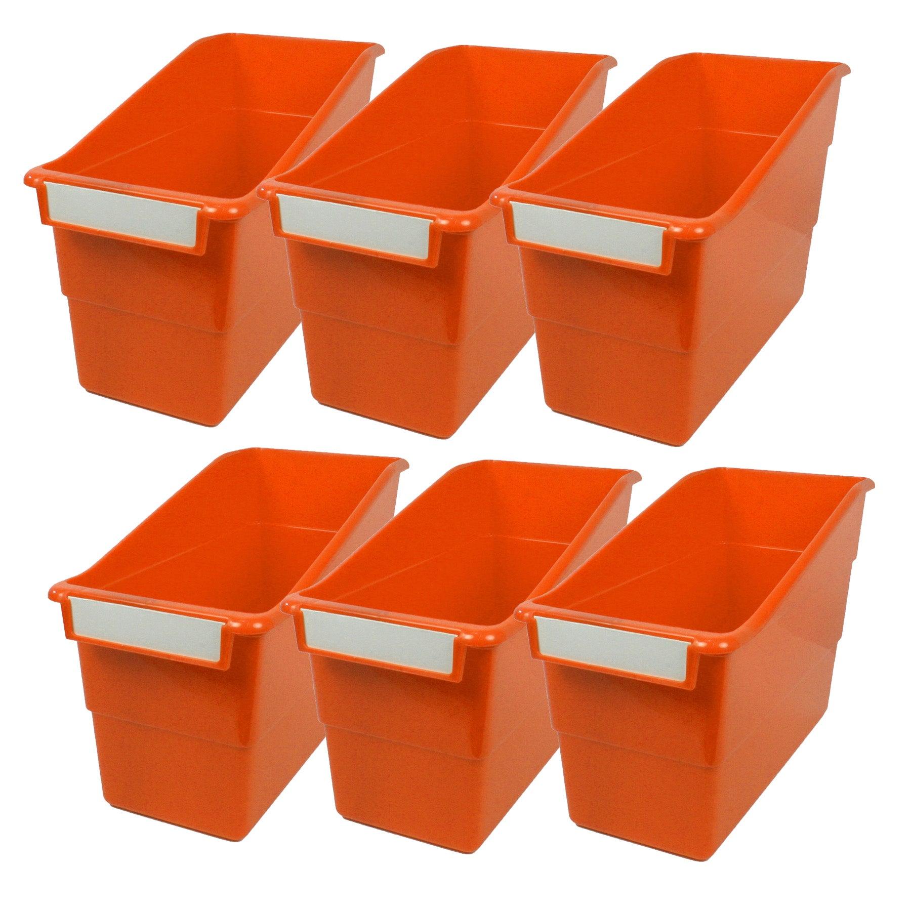 Tattle® Shelf File, Orange, Pack of 6 - Loomini