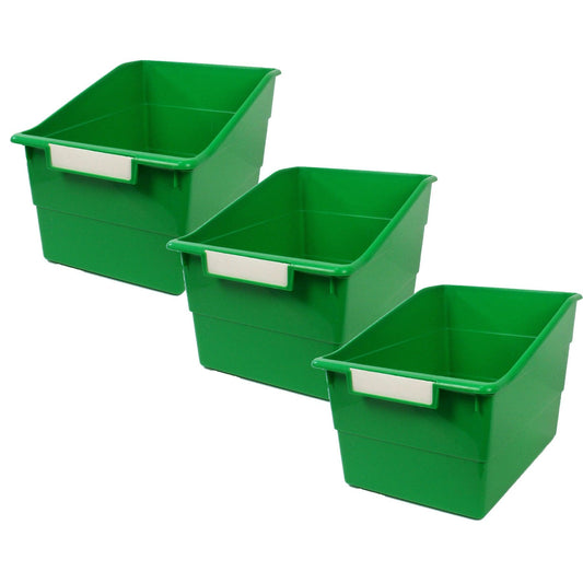Tattle® Wide Shelf File, Green, Pack of 3 - Loomini