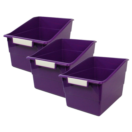 Tattle® Wide Shelf File, Purple, Pack of 3 - Loomini
