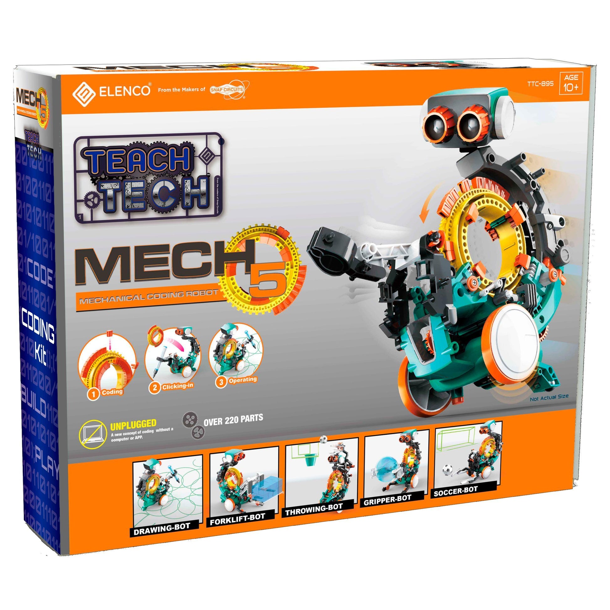 TEACH TECH™ Mech-5, Mechanical Coding Robot - Loomini