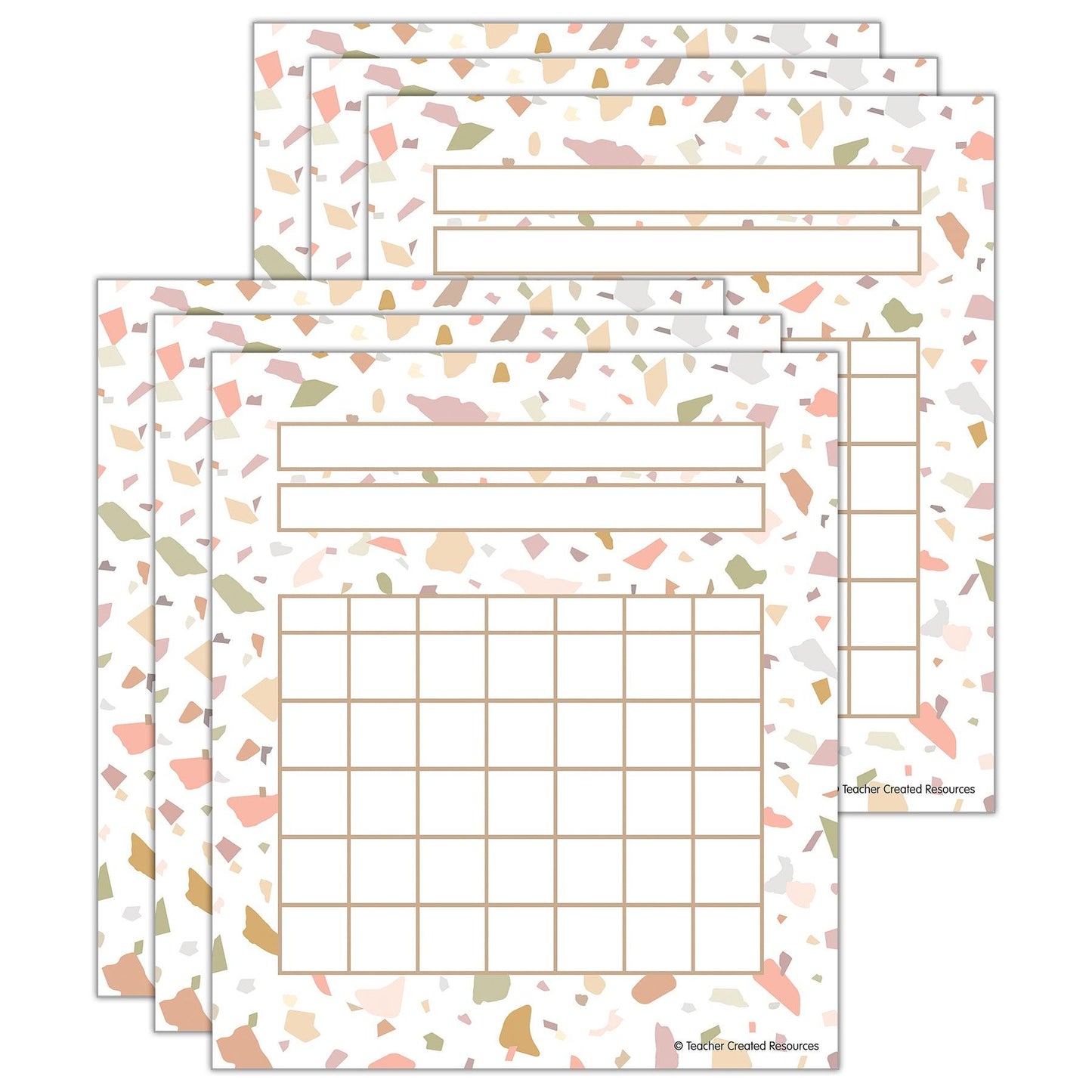 Terrazzo Tones Incentive Charts, 36 Per Pack, 6 Packs - Loomini