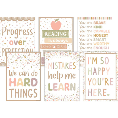 Terrazzo Tones Positive Poster, Set of 6 - Loomini