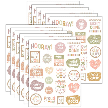 Terrazzo Tones Stickers, 120 Per Pack, 12 Packs - Loomini