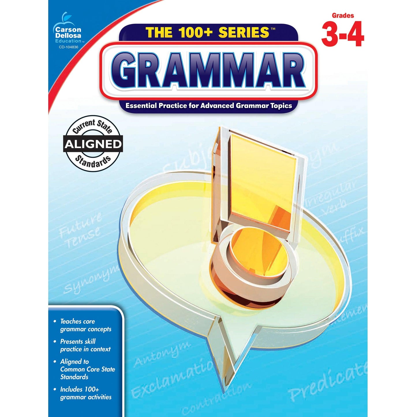 The 100+ Series™ Grammar Workbook, Grade 3-4, Paperback - Loomini