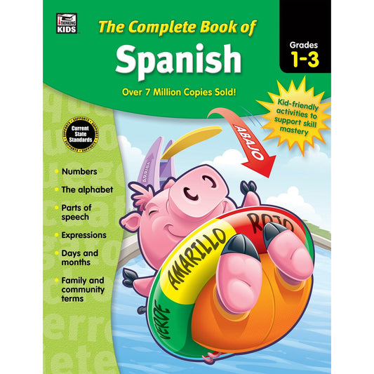 The Complete Book of Spanish Workbook, Grade 1-3, Paperback - Loomini