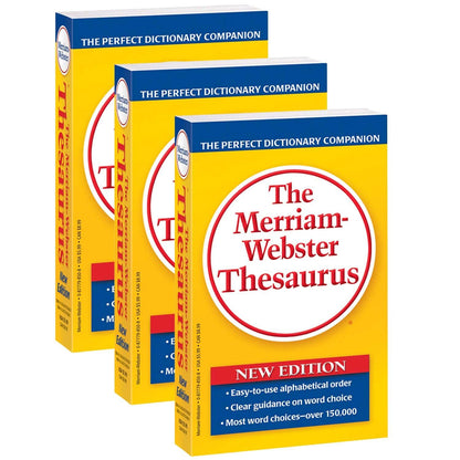 The Merriam-Webster Thesaurus, New Edition, Pack of 3 - Loomini