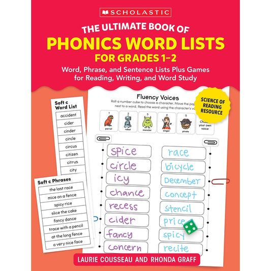 The Ultimate Book of Phonics Word Lists: Grades 1-2 - Loomini