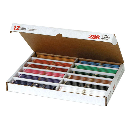 Thick Core Colored Pencils, Assorted Colors, 288 Count - Loomini