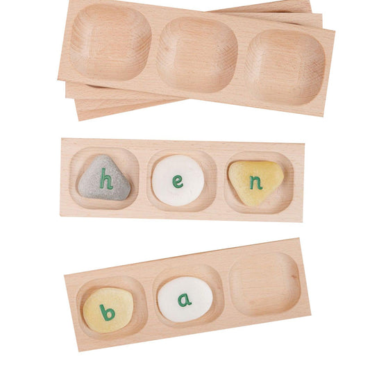 Three-Pebble Word-Building Tray - Loomini