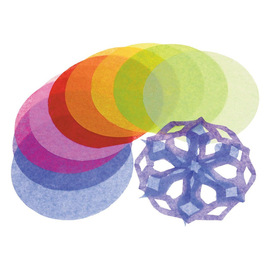 Tissue Circles, 4", Assorted Colors, 480 Per Pack, 3 Packs - Loomini