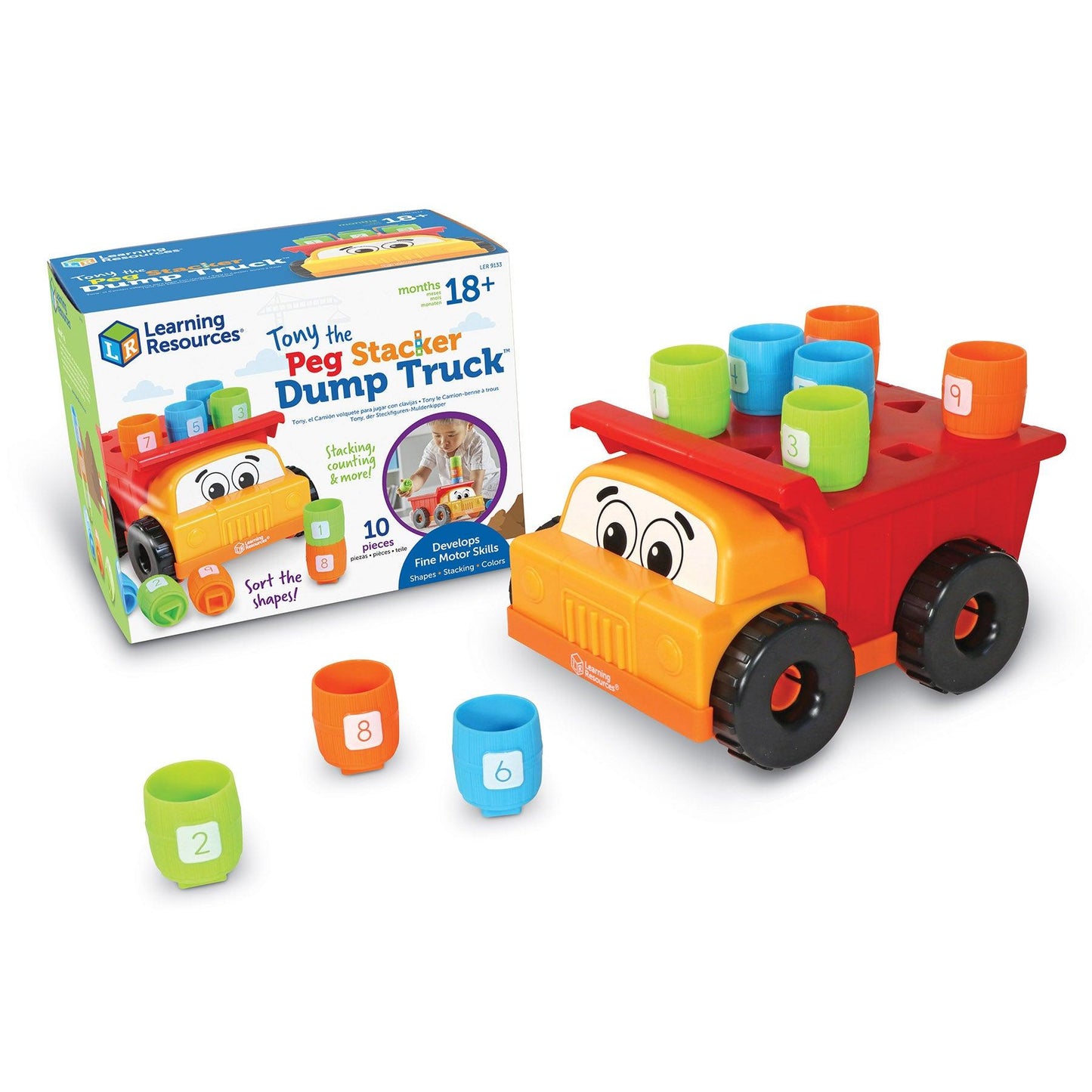 Tony the Peg Stacker Dump Truck - Loomini