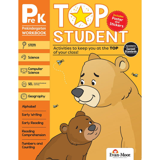 Top Student Activity Book, Grade PreK - Loomini