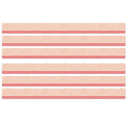 True to You Coral Wave Straight Bulletin Board Borders, 36 Feet Per Pack, 6 Packs - Loomini