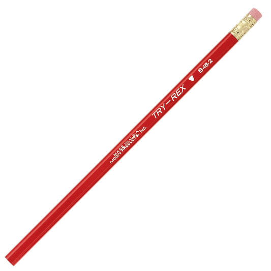 Try Rex® Pencil, Regular With Eraser, 12 Per Pack, 12 Packs - Loomini