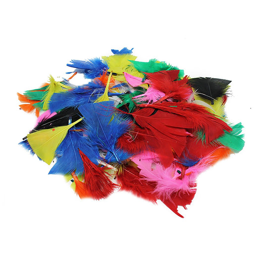 Turkey Feathers, Bright Colors, 14 Grams Per Pack, 12 Packs - Loomini