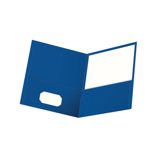 Twin Pocket Folders, Letter Size, Royal Blue, Box of 25 - Loomini
