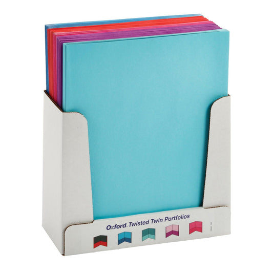Twisted Twin Pocket Folders, Letter Size, Assorted, Pack of 50 - Loomini