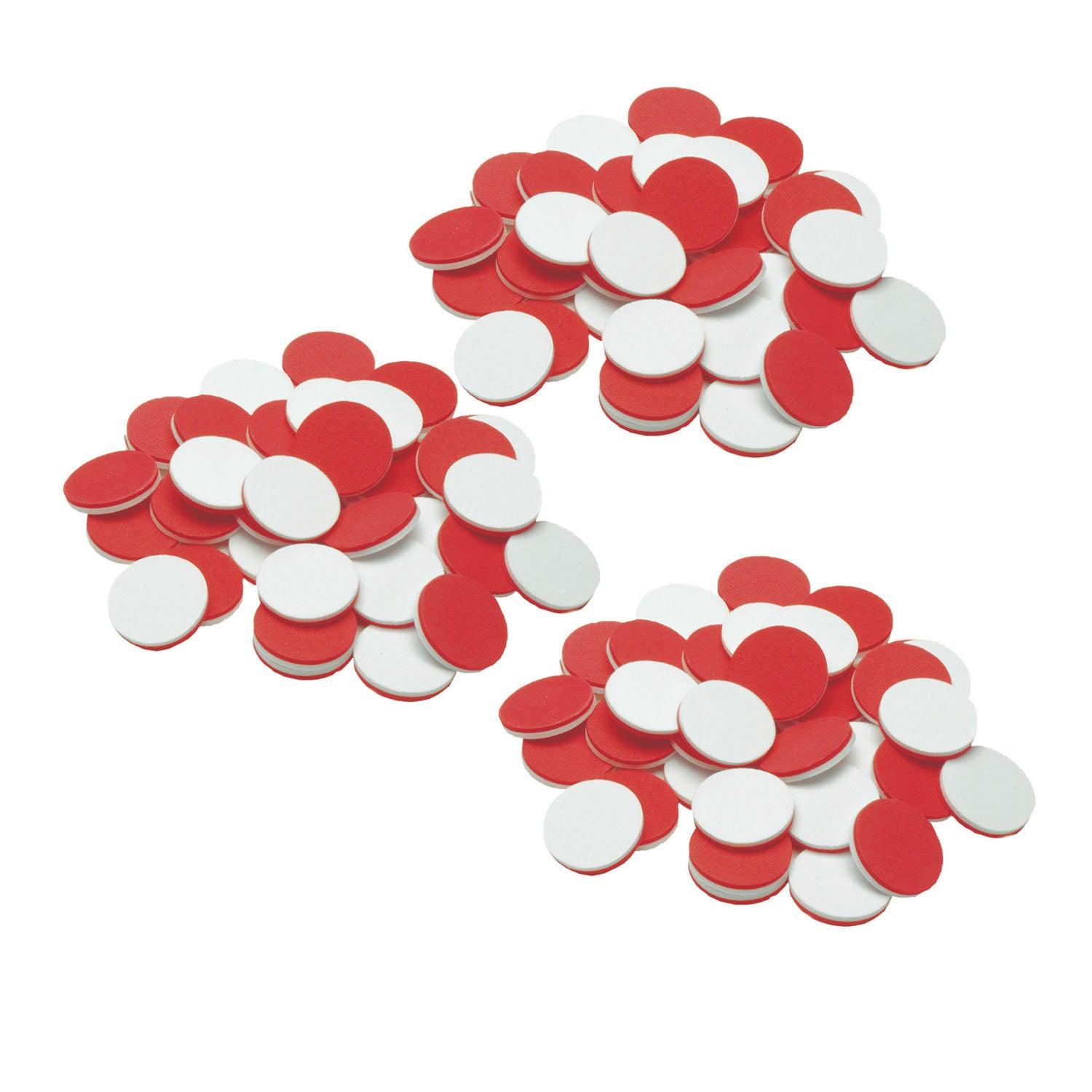 Two-Color Counters - Foam - 200 Per Set - 3 Sets - Loomini