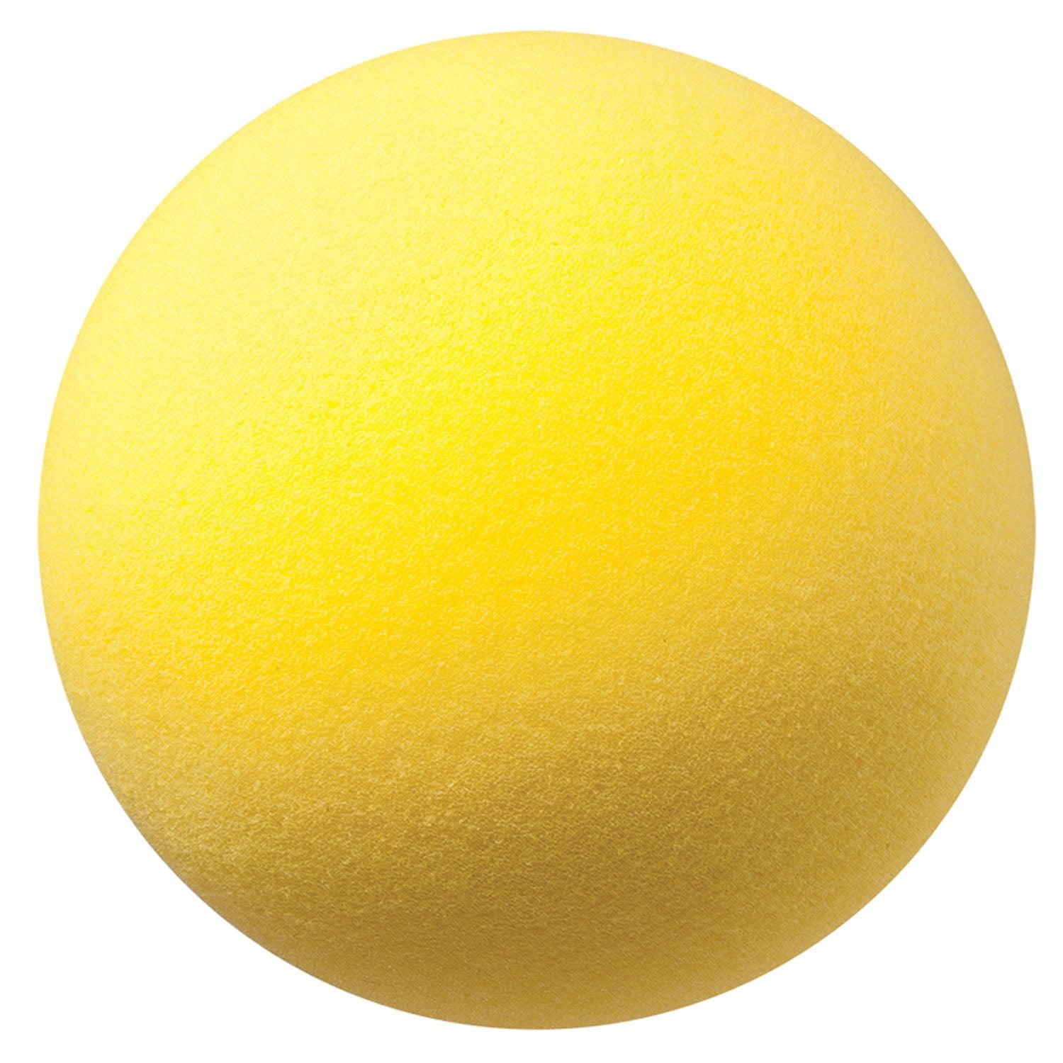 Uncoated Regular Density Foam Ball, 8-1/2", Yellow - Loomini