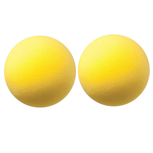 Uncoated Regular Density Foam Ball, 8-1/2", Yellow, Pack of 2 - Loomini
