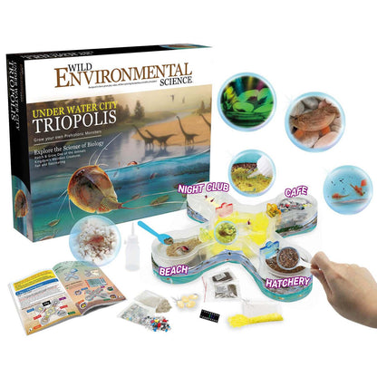 Under Water City Triopolis - Science Kit for Ages 8+ - Hatch Triassic Dinosaur Living Fossils - Eggs and Tank Included - Loomini