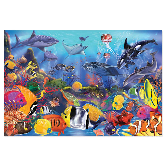 Underwater Floor Puzzle, 36" x 24", 48 Pieces - Loomini