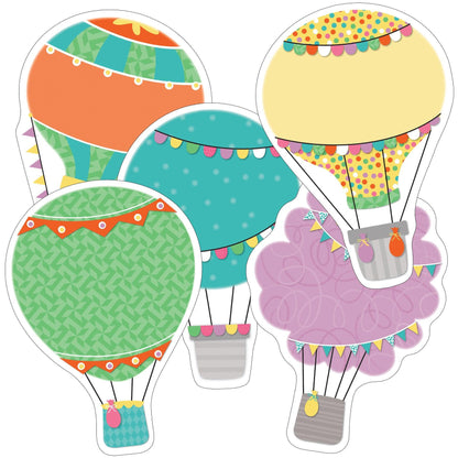 Up and Away Hot Air Balloons Cut-Outs, 36 Per Pack, 3 Packs - Loomini