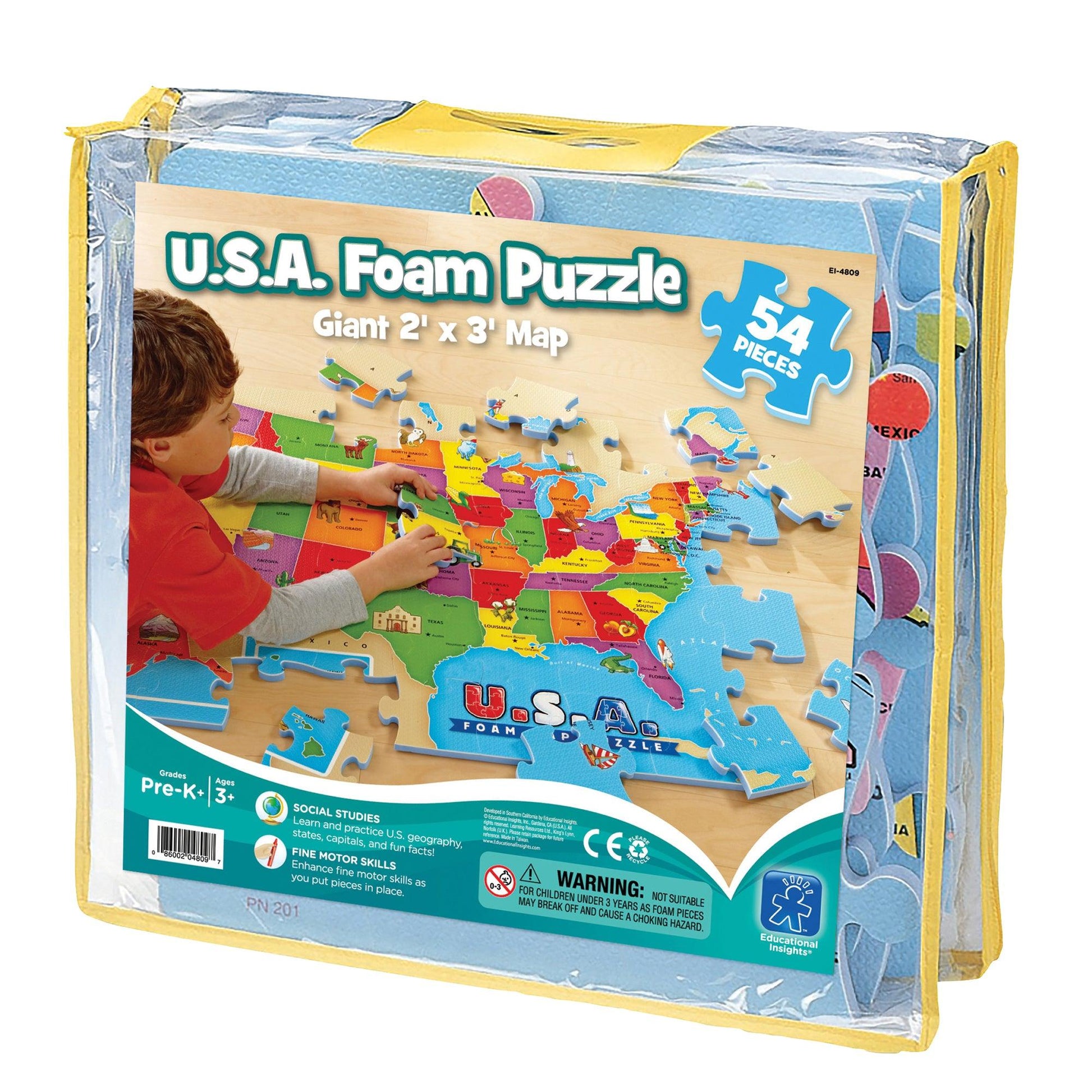 USA Foam Map Puzzle - Loomini