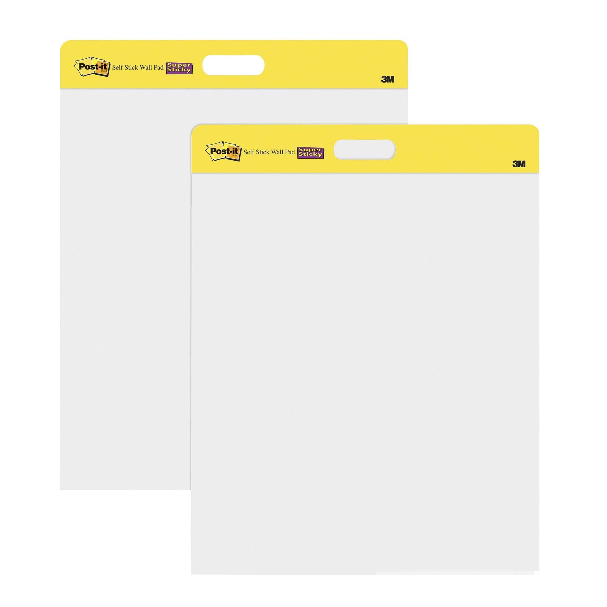 Wall Pad, 20 in x 23 in, White, 20 Sheets/Pad, 2 Pads/Pack, Mounts with Command™ Strips included - Loomini