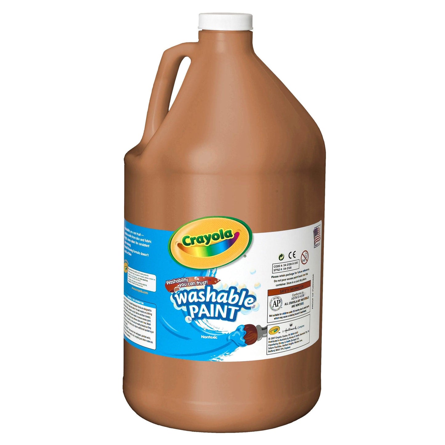 Washable Paint, Brown, Gallon - Loomini