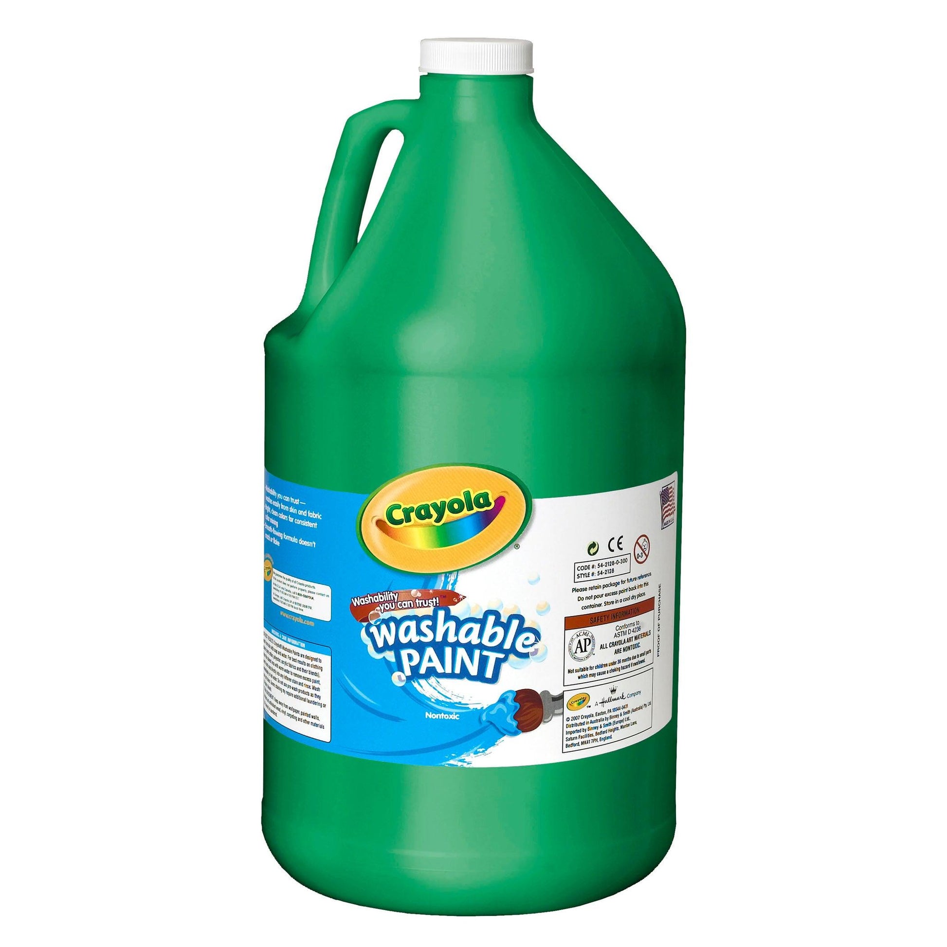 Washable Paint, Green, Gallon - Loomini