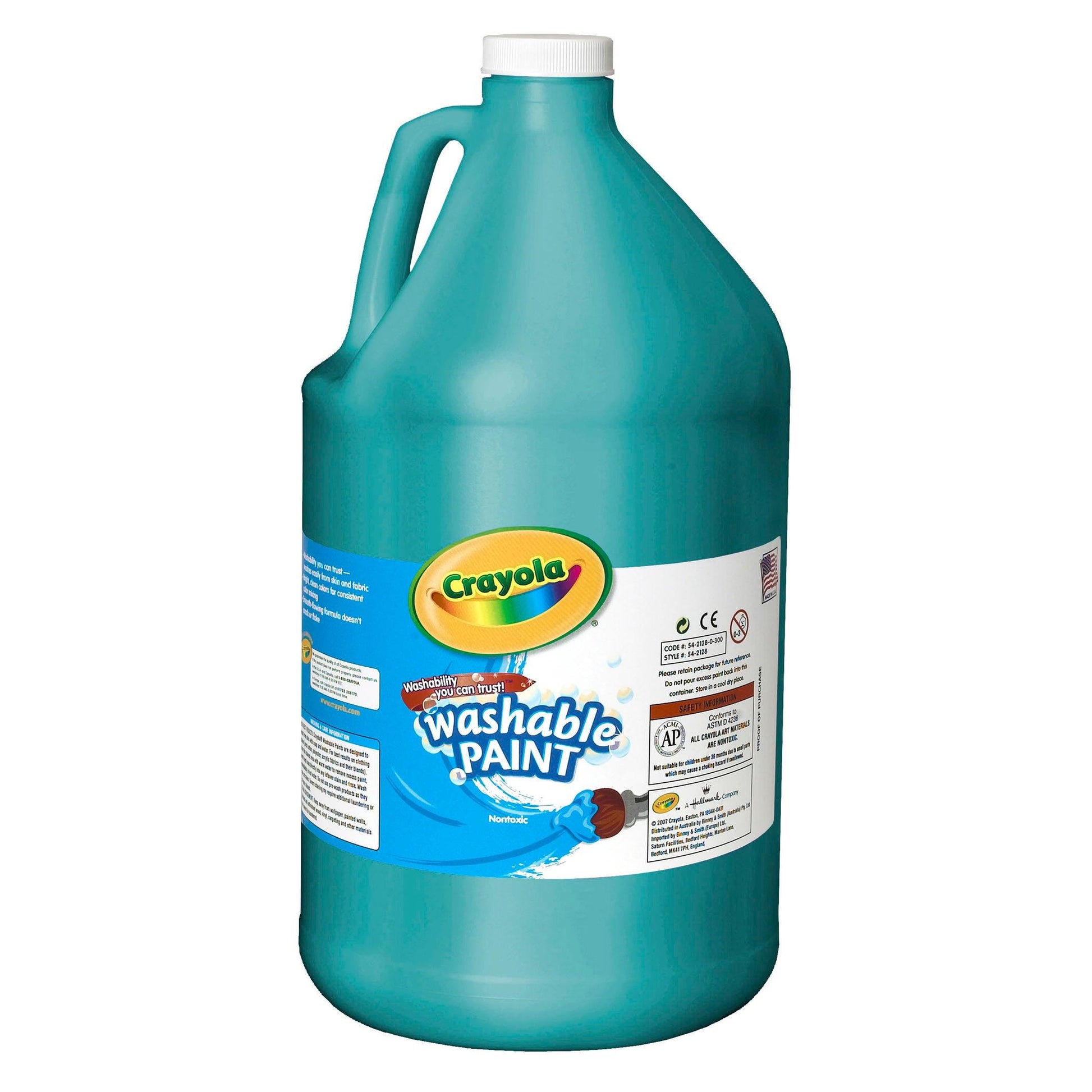 Washable Paint, Turquoise, Gallon - Loomini