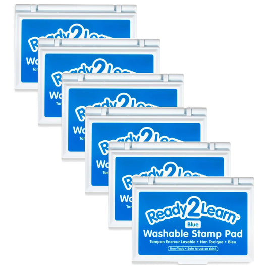 Washable Stamp Pad - Blue - Pack of 6 - Loomini