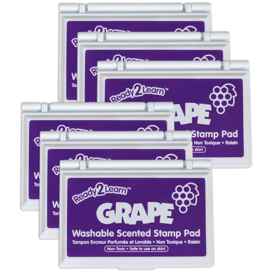 Washable Stamp Pad - Grape Scented, Purple - Pack of 6 - Loomini