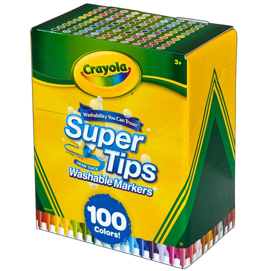 Washable Super Tips Markers, Pack of 100 - Loomini