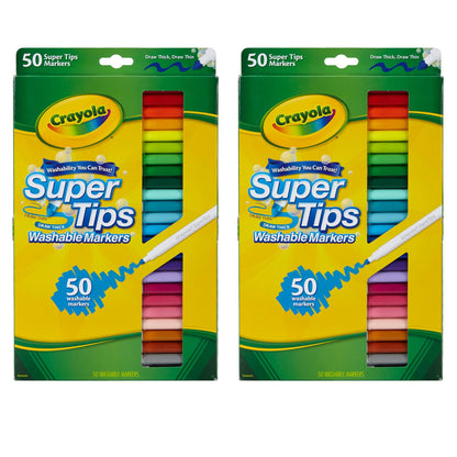 Washable Super Tips with Silly Scents, 50 Per Box, 2 Boxes - Loomini