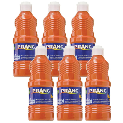 Washable Tempera Paint, Orange, 16 oz, Pack of 6 - Loomini