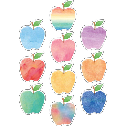 Watercolor Apples Accents, 30 Per Pack, 3 Packs - Loomini